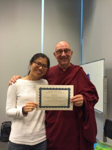 With Venerable Lobsang Namgyel, about the founder page